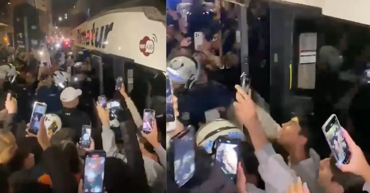 Torcida do Santos recebe Neymar com festa em hotel de Curitiba antes de jogo pela Copa do Brasil